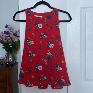 Zara floral backless shirt